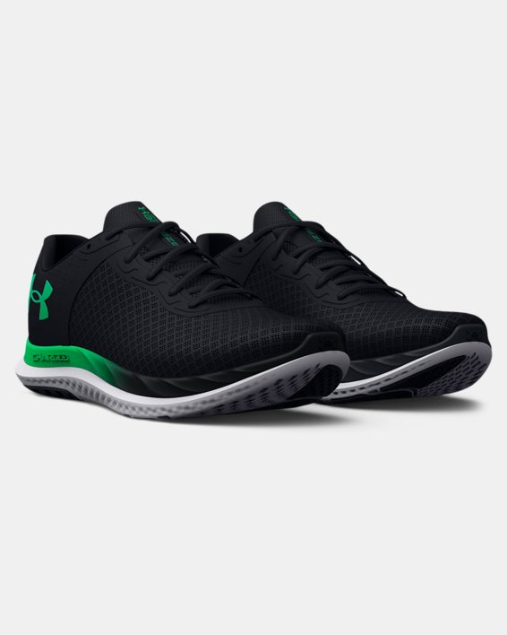 Men's UA Charged Breeze Running Shoes, Black, pdpMainDesktop image number 3